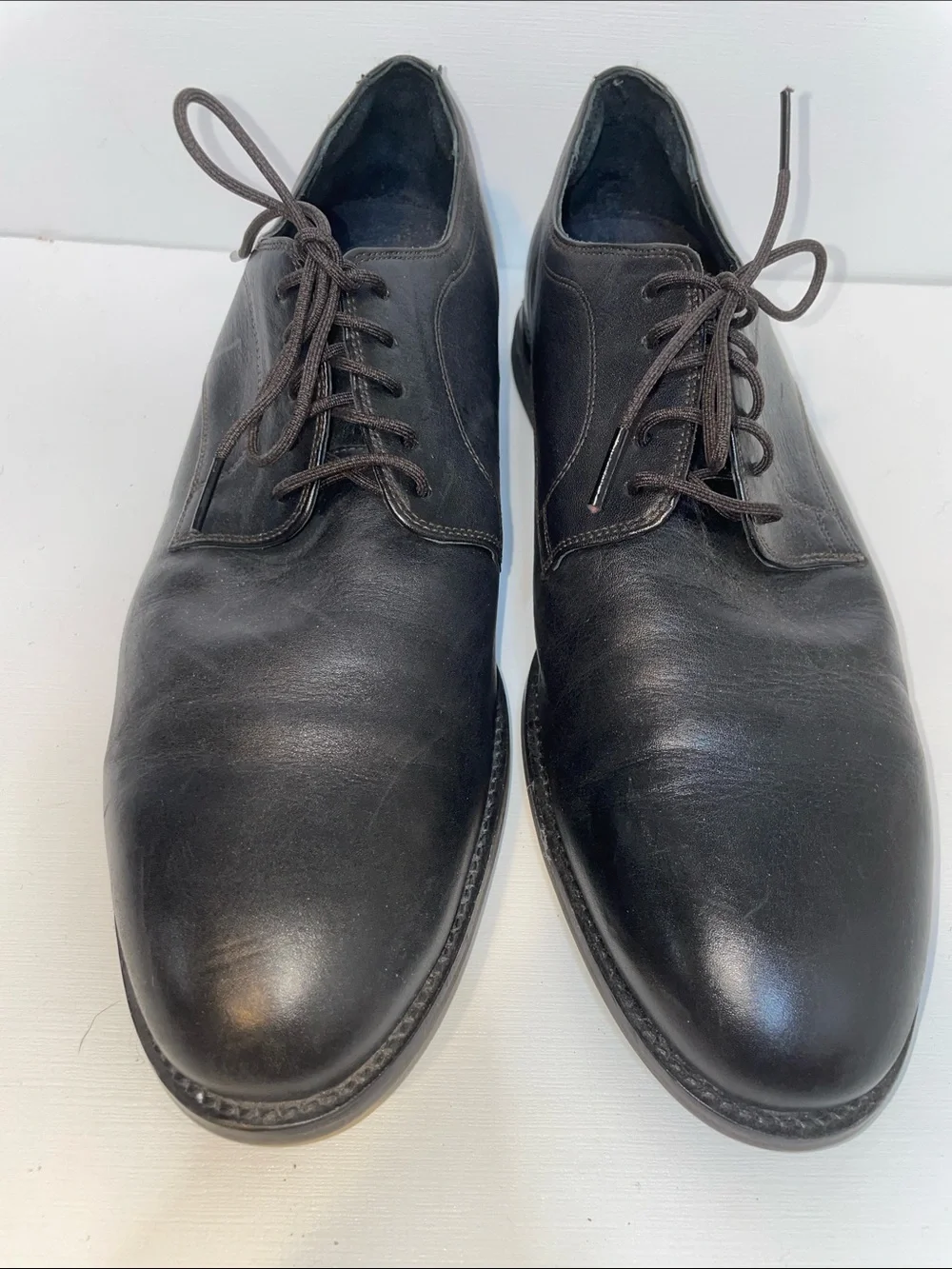 Cole Haan Black Leather Oxford Lace-Up Dress Shoes